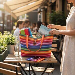 Bag and wallet, made of recycled plastic, Mexico
